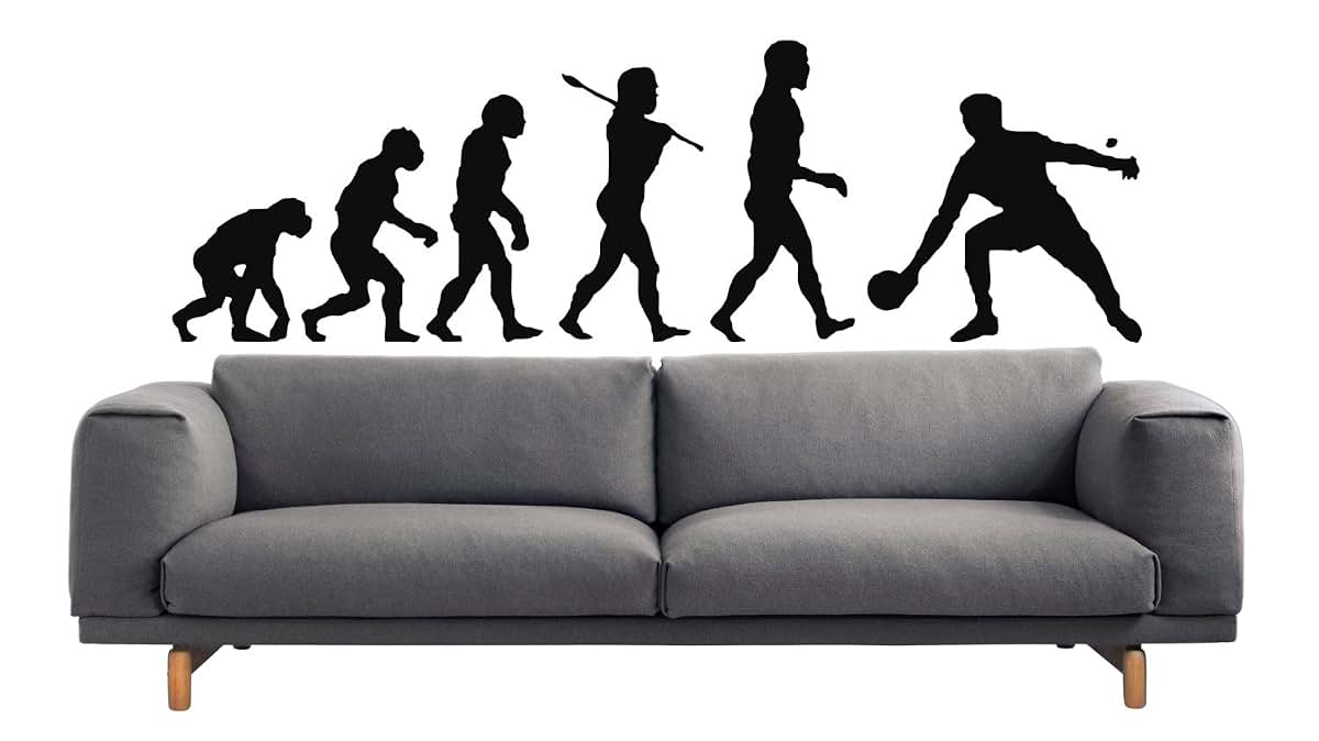 Ping Pong Evolution Table Tennis ITTF Wall Art Stickers for Nursery Decor