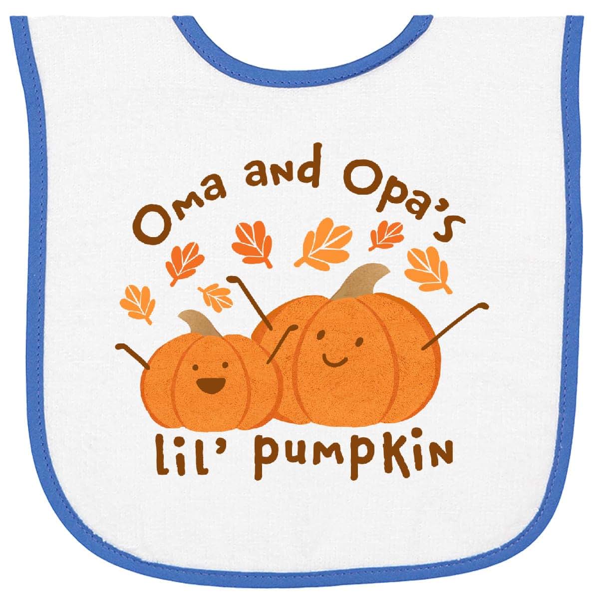 Inktastic Oma and Opa's Lil' Pumpkin Baby Terry Cloth Bib