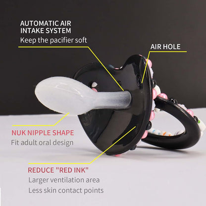 Adult Pacifier with Diamond Accents for Snoring Relief