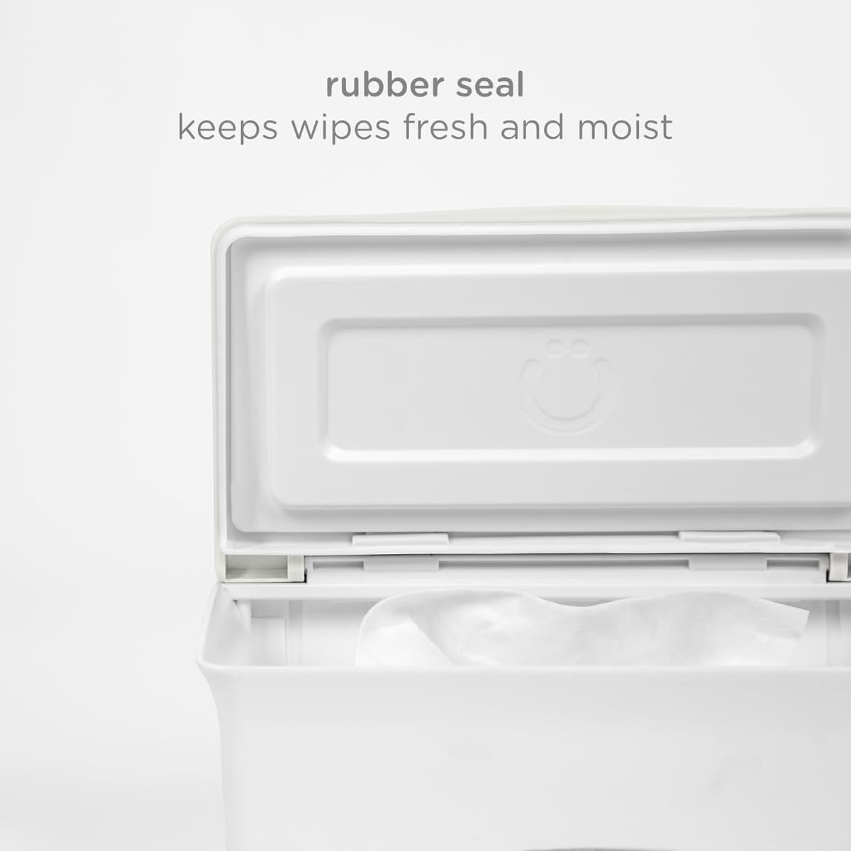Ubbi Baby Wipes Dispenser with Weighted Plate and Clear Window
