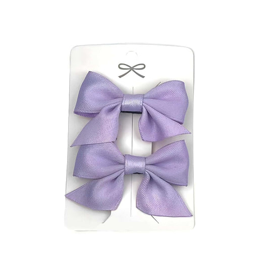 Sevenhead Purple Bow Hair Clips 1 Pair