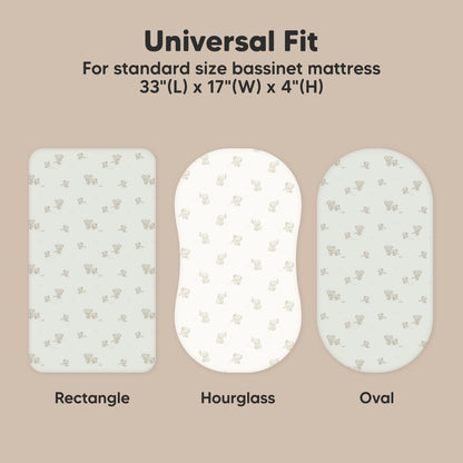 KeaBabies Organic Bassinet Sheets 2-Pack