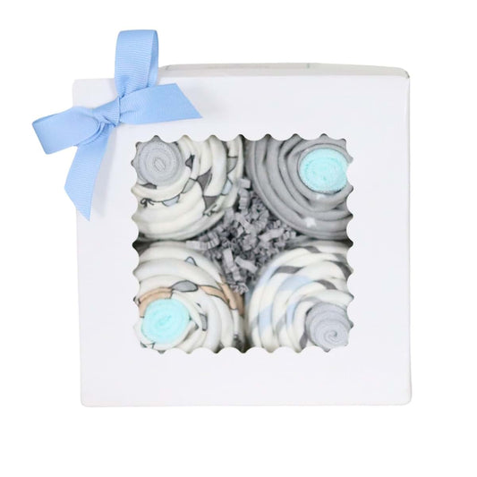 Baby Boy Cupcake Gift Set | 7-Piece Safari Nursery Essentials
