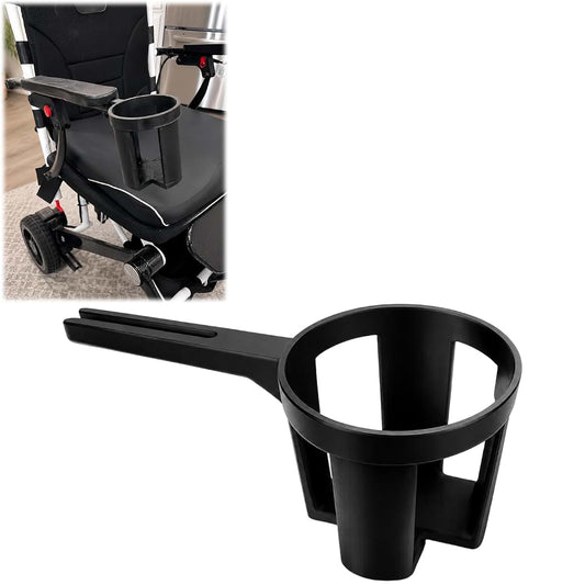 SJIJJMP Wheelchair Cup Holder Compatible with Pride Mobility Jazzy Carbon, Secure Drink & Phone Mount for Power