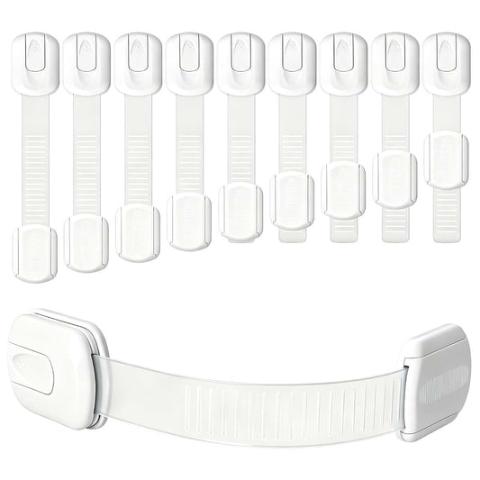 Heybamer 10 Pack Cabinet Locks Baby Proofing, Multi-Purpose Child Safety Locks