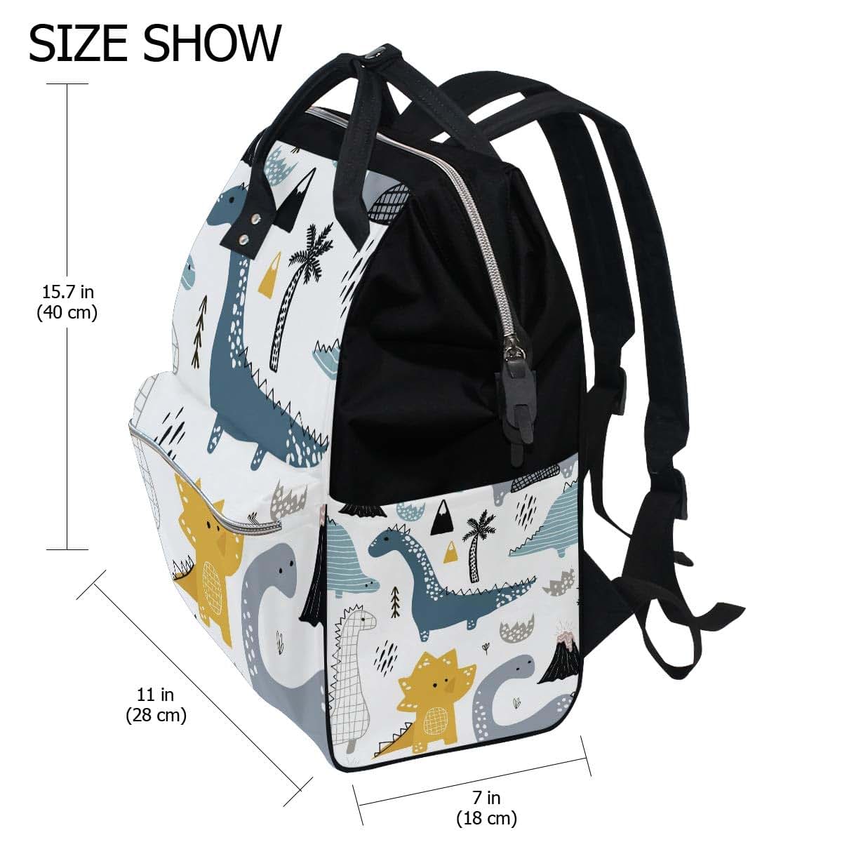 Wzjll Cartoon Dinosaur Backpack Diaper Bag