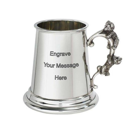 Wentworth Pewter - Teddy Bear Handle Pewter Baby Mug, Baby Gift, Keepsake (with engraving)
