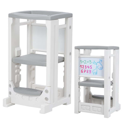 Coucheta Toddler Tower with 4 Adjustable Platform Heights and Whiteboard