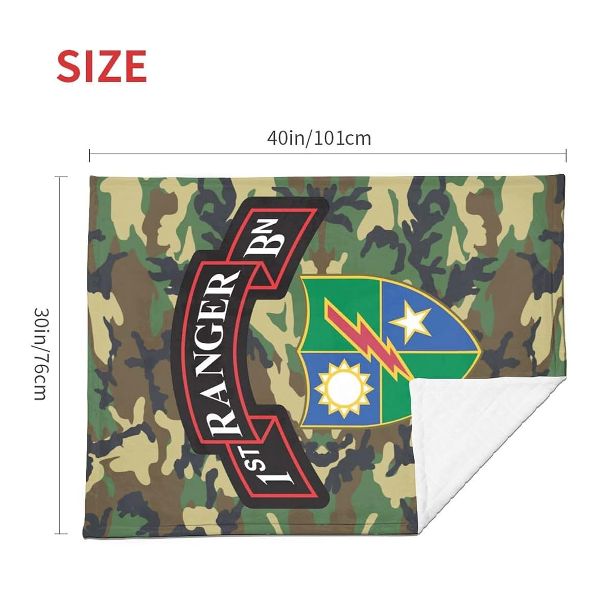 FULVO Baby Blanket Army 75th Ranger Regiment Swaddle 30"X 40" (photo 3)