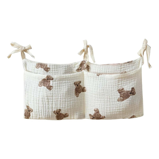 Psdndeww Baby Bedside Hanging Storage Bag In Little Bear Print