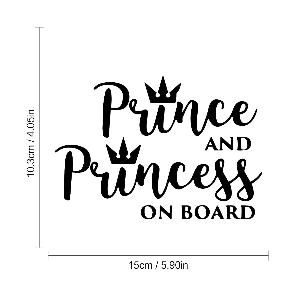 NANHAO Prince And Princess On Board Bumper Sticker