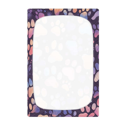 KEEPREAL Fitted Crib Sheets Colorful Cat Paw