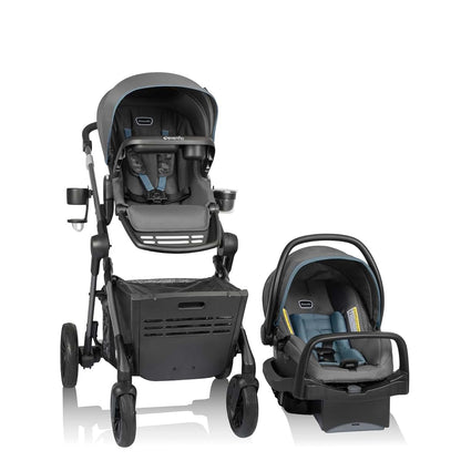 Evenflo Pivot Troop Child and Pet Modular Travel System in Bluestone Gray