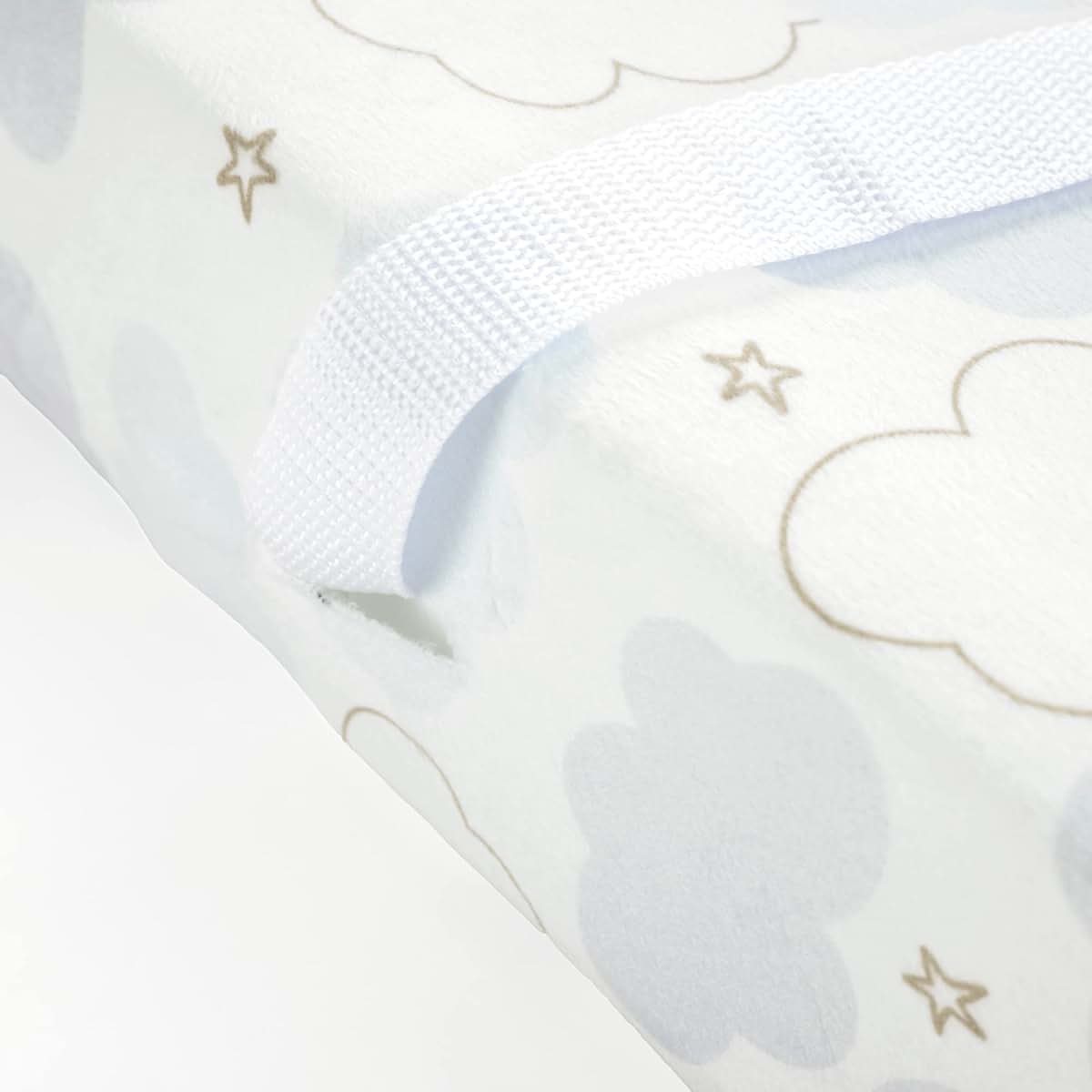 Lush Decor Goodnight Little Moon Clouds Soft Changing Pad Cover, Blue (photo 3)