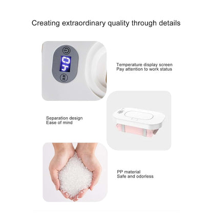 Jwthee Portable Wipe Warmer And Wet Wipes Dispenser USB Heating Case White (photo 4)