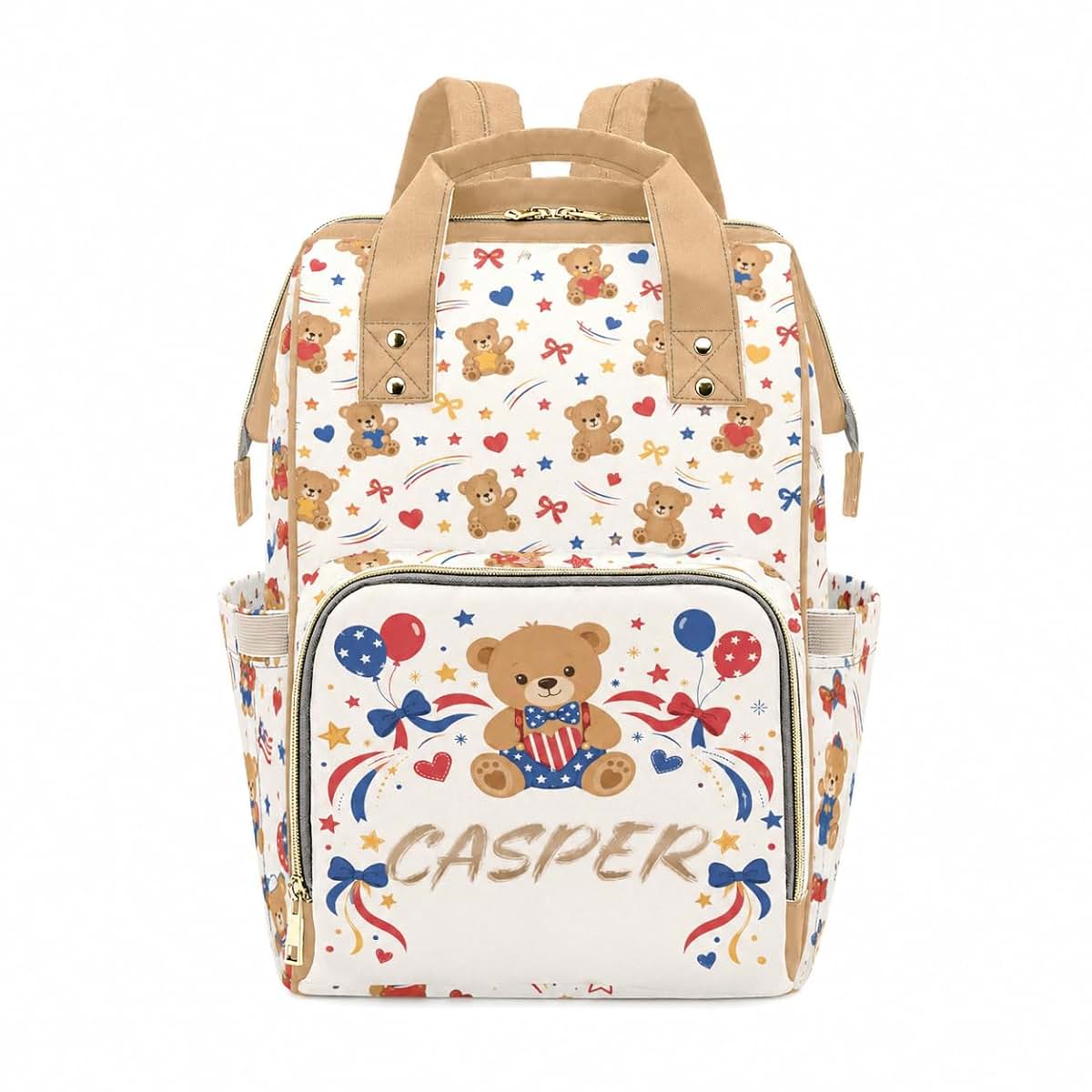 Dzlhayf Personalized Diaper Bag Backpack, Custom Name Baby Travel Bag