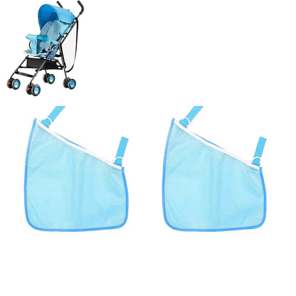 Portable Side Sling Stroller Storage Net | Blue Cargo Organizer