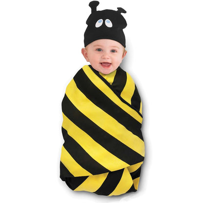 Sozo Beehave Swaddle Blanket and Cap Set for Newborns