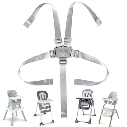 Coraltree High Chair Straps Replacement Grey Adjustable