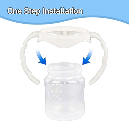 XTSWFC 6Pack Baby Bottle Handles for Evenflo Wide Neck 5oz/6oz/9oz Baby Bottle, Ergonomic Non Slip Grip Easy Changing (photo 2)