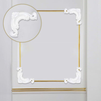Decorative Sticker Flowers PVC Retro Corners