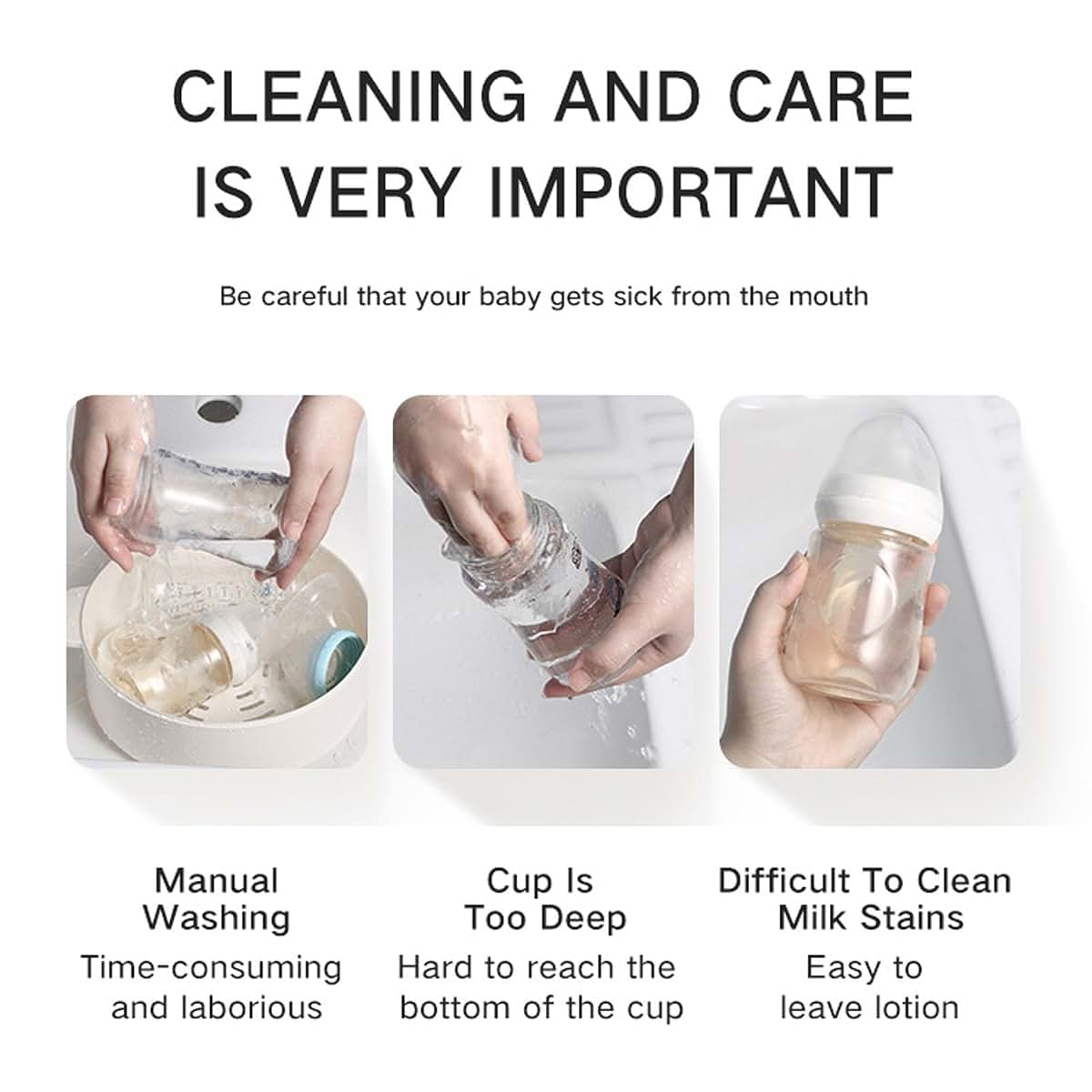 BAOK Electric Bottle Cleaning Brush Rotating Silicone Cleaner (photo 2)
