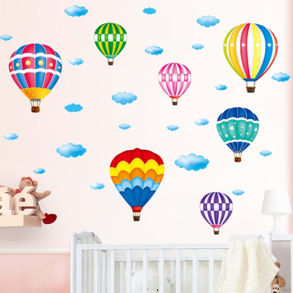 NOBRIM DIY Hot Air Balloons Cartoon Wall Decals