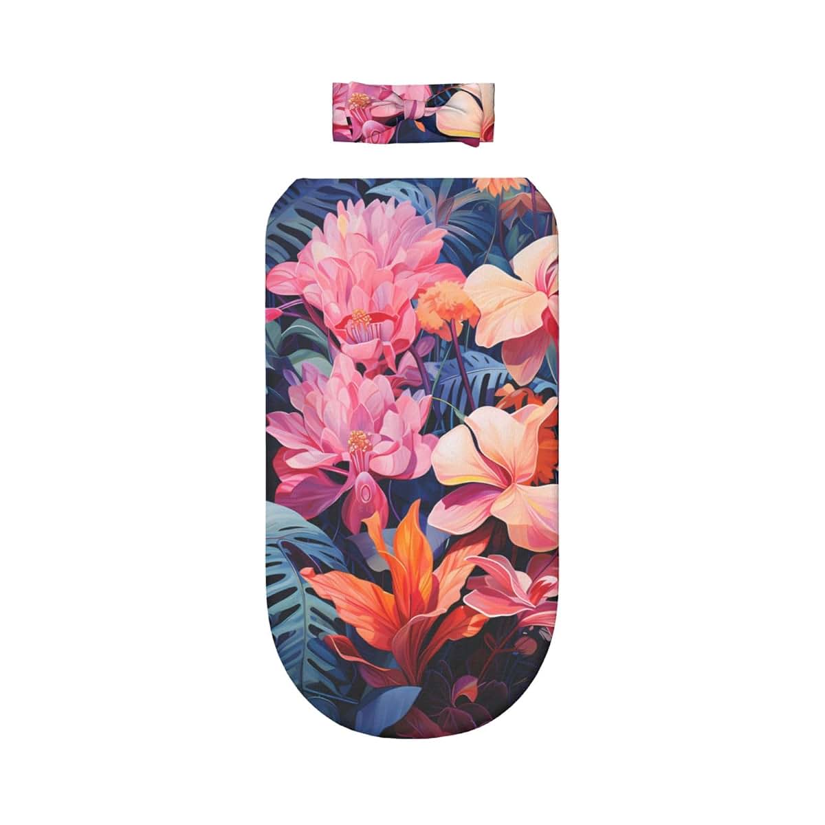 WZYCWB Colorful Tropical Plant Leaves Newborn Swaddle Blanket and Headband, Swaddle Set, a Gift Carefully Prepared for