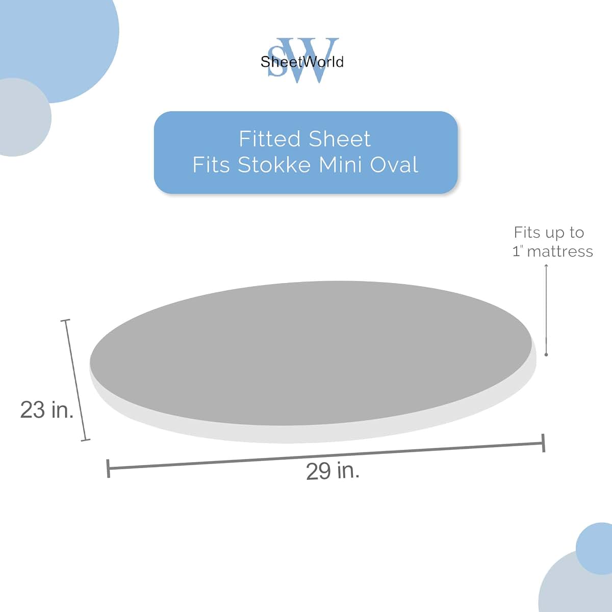SheetWorld Fitted Cotton Jersey Oval Sheet for Stokke Mini