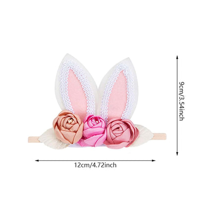 Kidocheese Bunny Ears Headband for Baby Girl Easter Hair Accessories