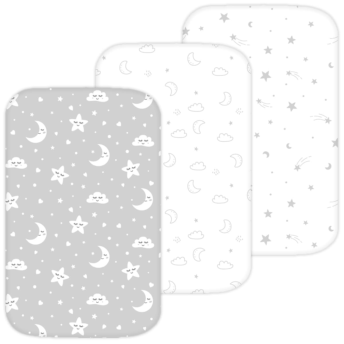 TANSY PANDA Bassinet Sheets for Angelbliss, Koolerthings, Chicco LullaGo, BCOL, Semphis Bassinet Bedside Sleeper by