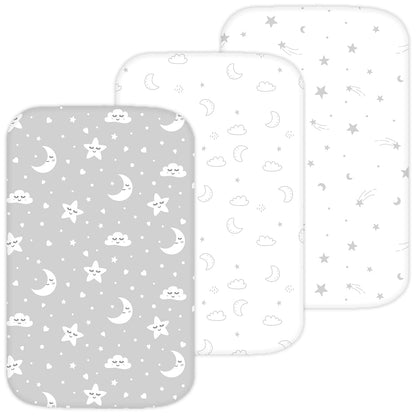 TANSY PANDA Bassinet Sheets for Angelbliss, Koolerthings, Chicco LullaGo, BCOL, Semphis Bassinet Bedside Sleeper by