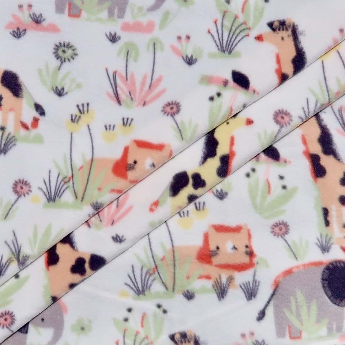 RCA Home Products Handcrafted Baby/Toddler Tie Blanket, Sweet Jungle Cuddles Print, 46 x 30 Inch