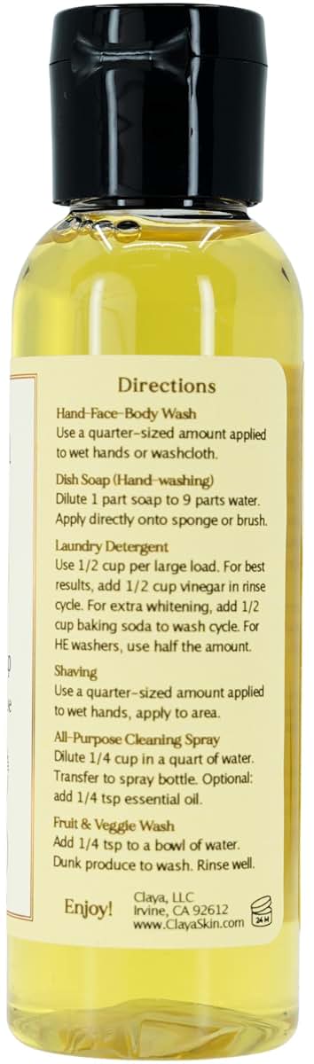 Claya Frankincense Liquid Castile Soap Travel Size