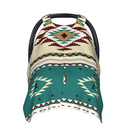 UVWXYZABC Western Tribal Baby Car Seat Canopy Cover
