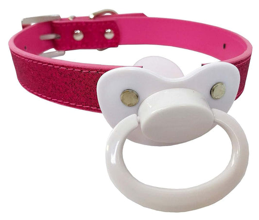 Envy Body Shop Adult Pacifier Gag - Fuchsia/White Paci