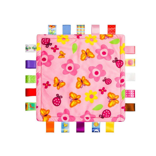 Inchant Colorful Ribbons Baby Taggy Blanket Comforter appese Towel,Flower Shape