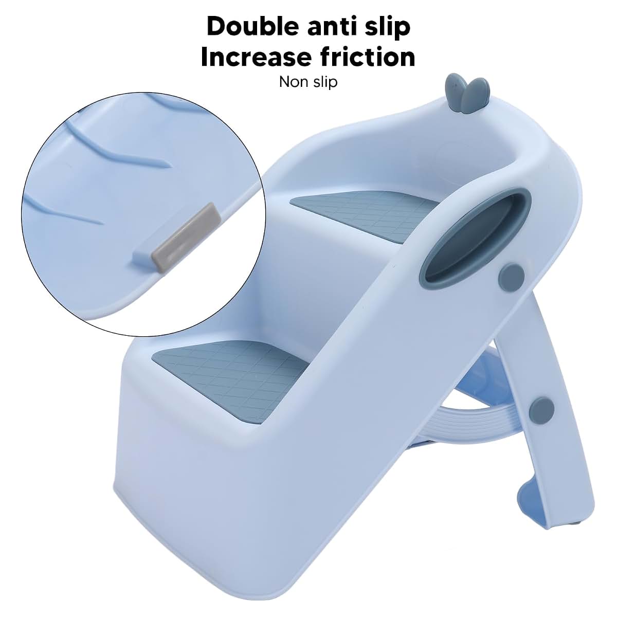 XHTLLO 3-in-1 Folding Step Stool for Kids in Blue (photo 4)