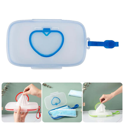 KMGDM Portable Wipes Dispenser Travel Baby Wipes Case Organiser Box Reusable Holder for Diaper Bags and Outdoor Use (photo 2)