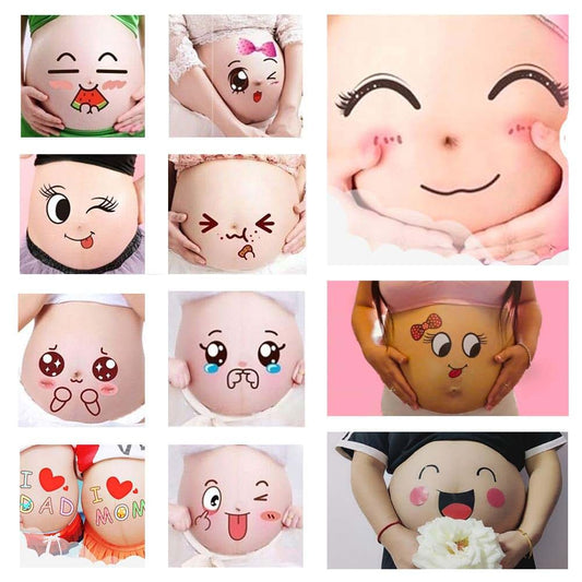 NaNa ALINILA 12 Sheets Face Pregnant Belly Bump, Belly Casting Kit Pregnancy Gifts for Pregnant Women Facial