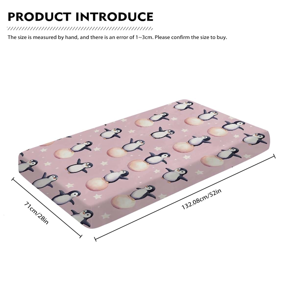 Cute Baby Penguins Stars Crib Sheet