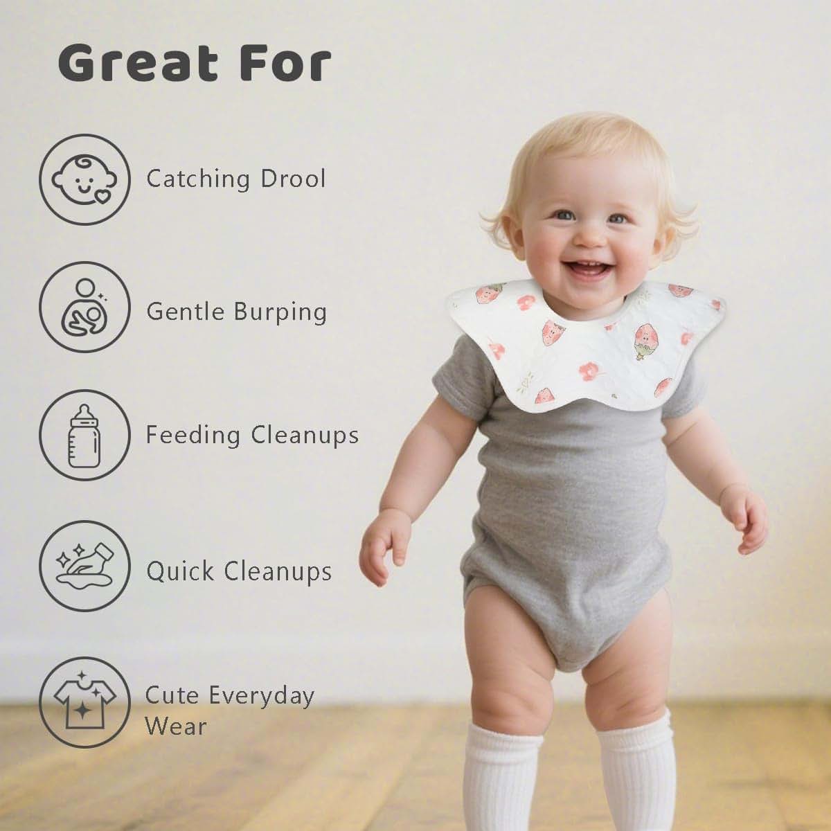 Everyday Baby Feeding Bib for Mealtime Use