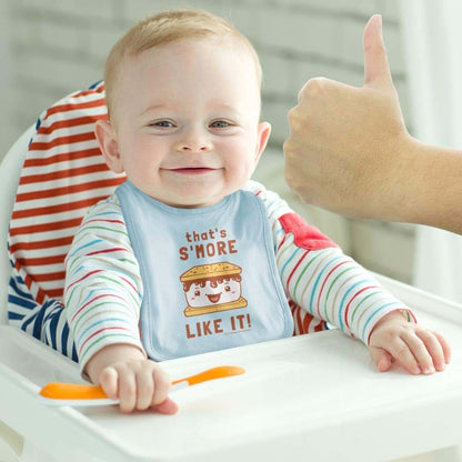 That's S'More Like It Funny Humor Baby Bib | 100% Cotton Knit