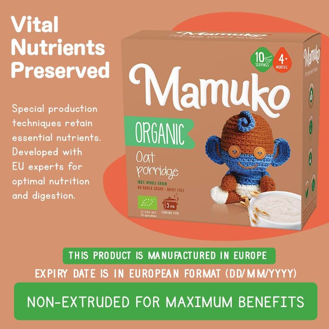 Mamuko High Fiber Porridge - 2 Pack Organic Oat Meal (photo 4)