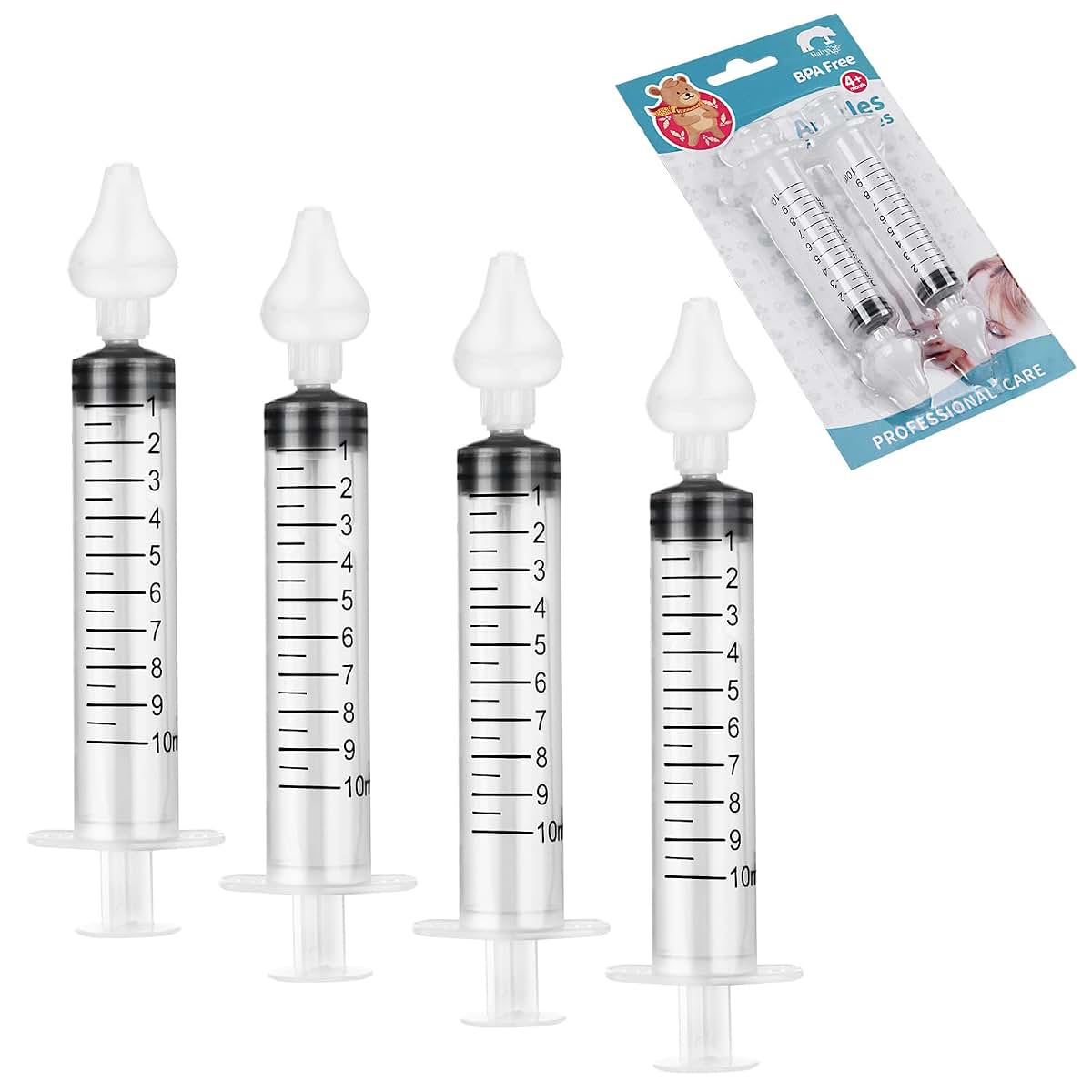BabyOneStop Nasal Irrigator Set, 4-Piece Portable Nose Cleaner