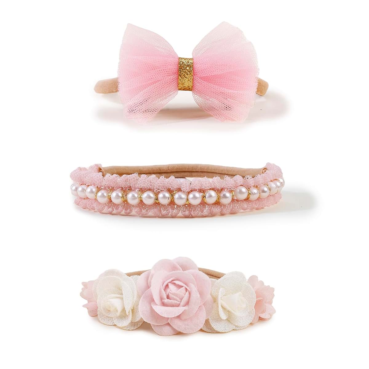 Oosaku Floral Headbands Set for Newborn & Toddler Girls