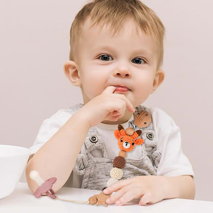 LSTRAGY Deer Pacifier Clip Holder for Soothers and Teethers