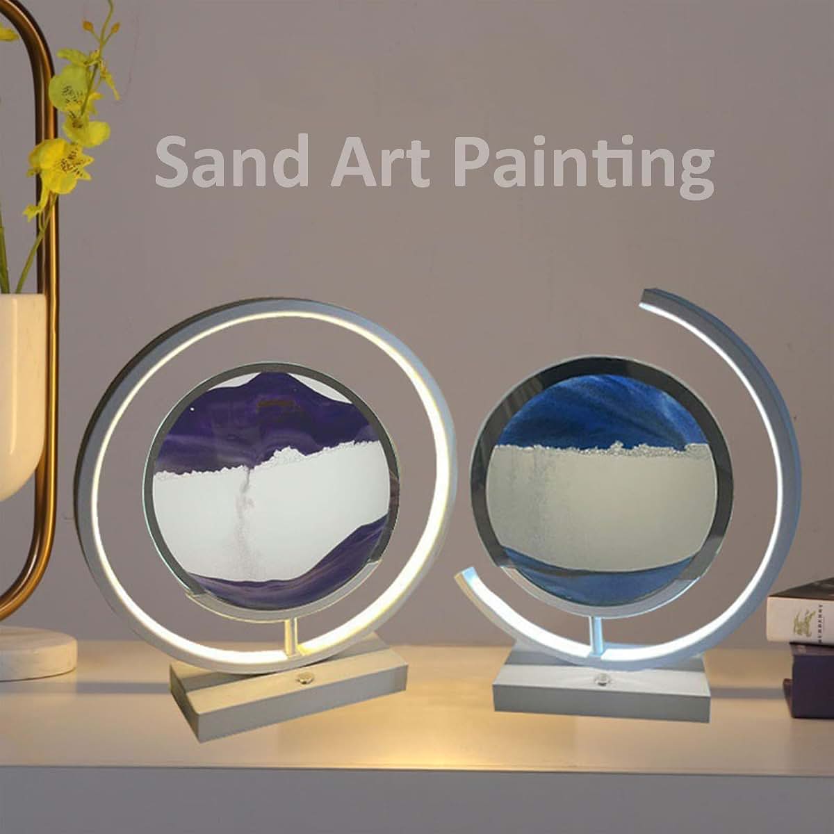 Cordore 3D Moving Sand Art Desk Lamp With Touch Style Control (photo 3)
