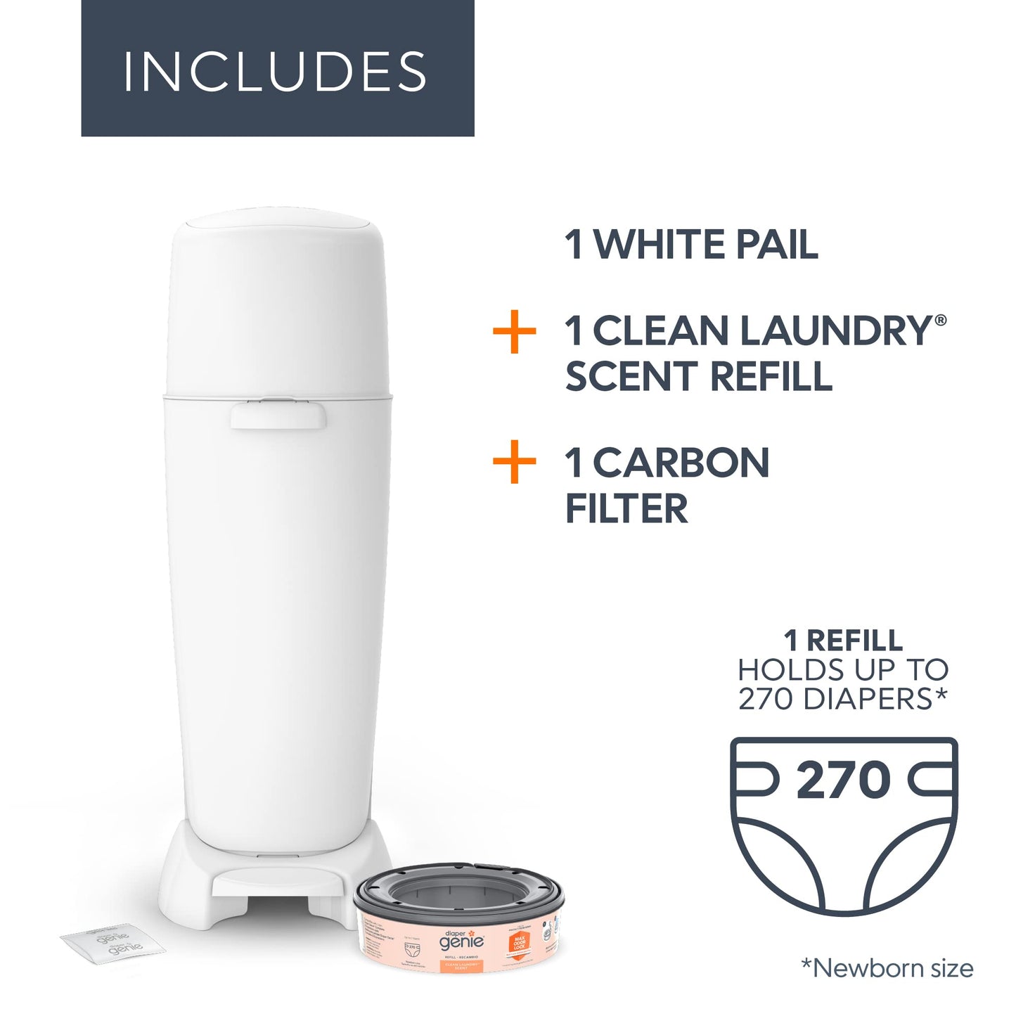 Diaper Genie Complete Diaper Pail White