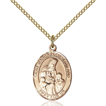 Bonyak Jewelry St. Margaret of Scotland Gold Filled Pendant with 18 Inch Chain